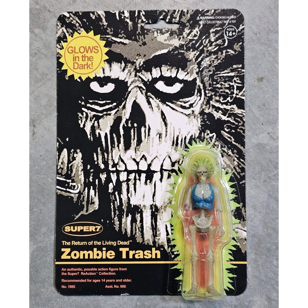 Zombie Trash The Return Of The Living Dead Monster Glow Super7 Reaction‎ Figure